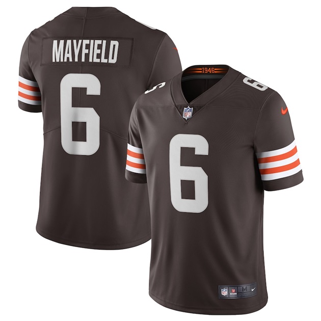 mens nike baker mayfield brown cleveland browns vapor limited player jersey